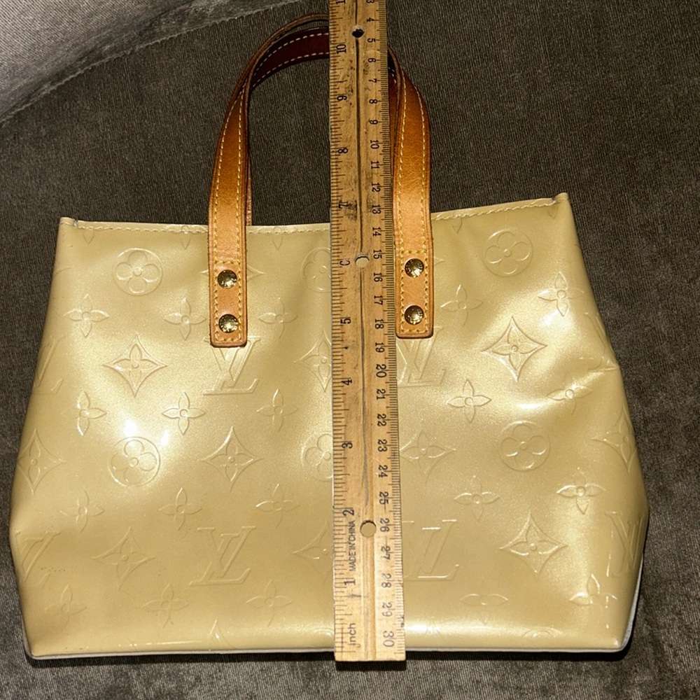Auth Louis Vuitton Vernis Reade PM Cream Tan Lt Beige Purse Bag Luxury Designer - Picture 10 of 17